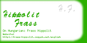 hippolit frass business card